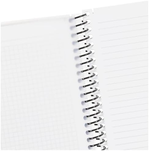 Pastel Serisi, A4, 5 Konulu (4 Kareli, 1 Çizgili) 150 Yaprak PP Kapaklı Spiralli Defter, Yeşil