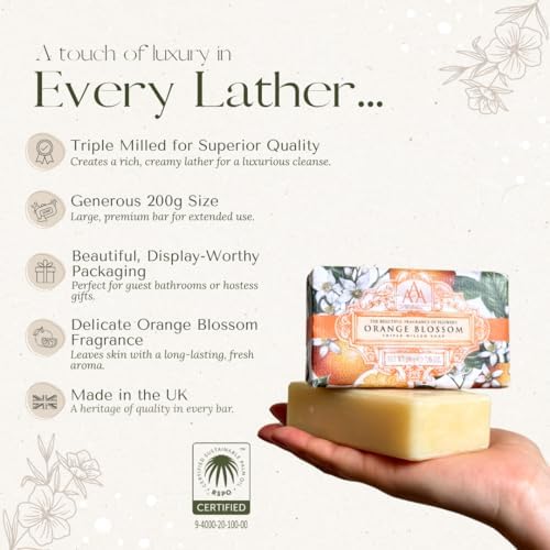 Aromas Artesanales De Antigua Sabun Orange Blossom 200 Gr