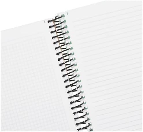 Primary Serisi, A4, 5 Konulu (4 Kareli, 1 Çizgili) 150 Yaprak PP Kapaklı Spiralli Defter, Yeşil