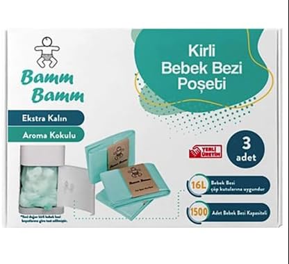 500X3 Adet Kirli Bebek Bezi Kapasiteli Çöp Poşeti