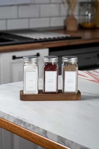 3'Lü Gümüş Baharatlık Seti Ahşap Stantlı