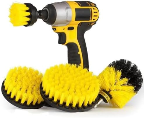 Fırça Matkap Ucu 3lü Banyo Küvet Duşakabin Araba Tekerliği Koltuk Yıkama Temizleme Fırçası Seti, renkli, Küçük