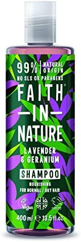 FAITH IN NATURE %99 Doğal Rahatlatıcı Şampuan Normal & Kuruya Dönük Saçlar İçin (Lavanta & Sardunya, 400 ml)