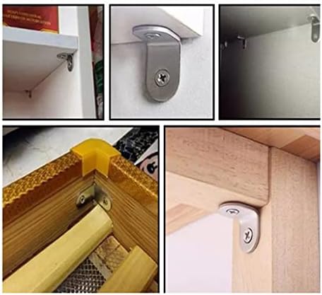 25 Ad. L Demir Gönye Köşebent 15x27x27mm - Mobilya Dolap Raf Masa Çekmece Köşe Sabitleme Birleştirme