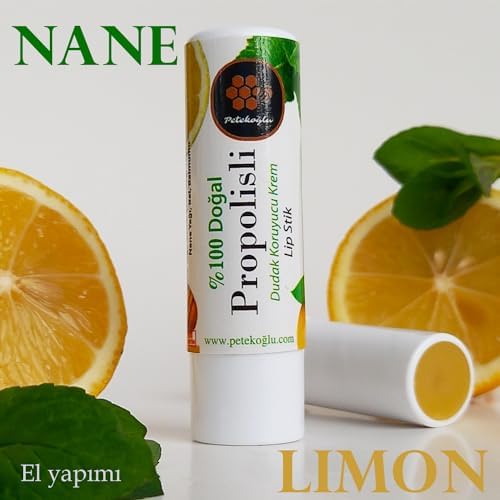 Petekoğlu Dudak Kremi Propolis Bal Nane Limon Aynısefa Shea Hindistan Cevizi Üzüm Çekirdeği Yağları Balmumu Lipstick Balm