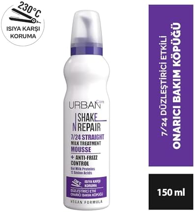Urban Care Shake N Repair 7/24 Düzleştirici Etkili Saç Bakım Köpüğü, 150 Mililitre, Vegan