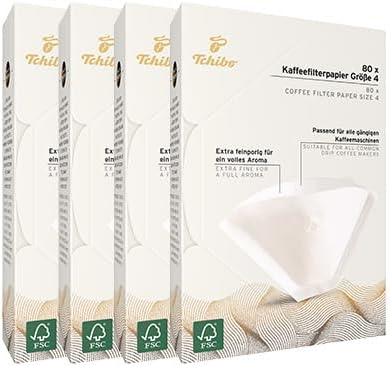 4 x 80 Adet Filtre Kahve Kağıdı