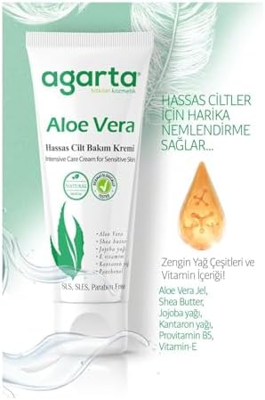 Doğal Aloe Vera Nemlendirici El Ve Cilt Bakım Kremi 75 ml x 3 Adet