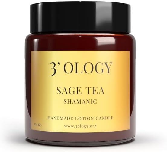 3'OLOGY Sage Tea Shamanic Handmade Lotion Candle, 125 gr