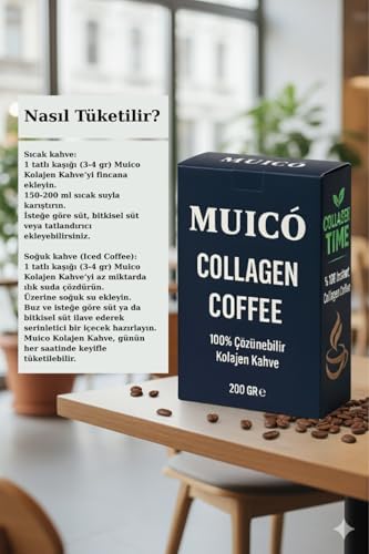 Muico Kolajen Kahve 200 gr – Hindiba Ekstraktlı –%100 Çözünebilir Granül Kahve