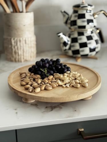 VOVO Concept Ayaklı Bambu Sunum Tahtası 28 cm Çapında