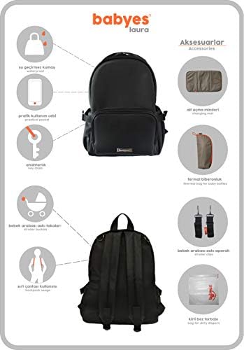 Laura Babyes Bebek Bakım Çantası (Siyah)