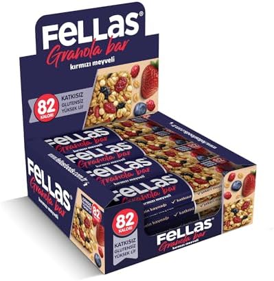 Fellas Granola Bar Kırmızı Meyveli, 23 Gram, 12 Adet
