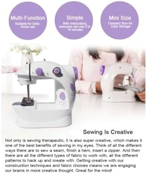 Epilons Mini Dikiş Makinesi Çift Kademeli Işıklı Elektrikli ve Pille Çalışabilen Pedallı