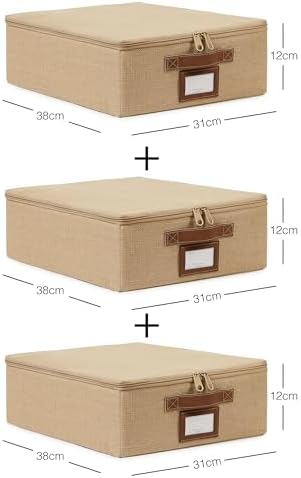 3'lü Küçük Boy Jüt Destekli Hurç Set 31 x 38 x 12 cm