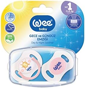 Wee Baby 2'li Gece Gündüz Emzik No:1 (Saklama Kabı Hediyeli) - PEMBE
