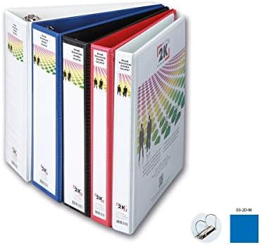 2K 03-2D-M 2 Halka D Mekanizmalı Klasör Kutu İçi, Mavi, 3 Cm, 16 Adet