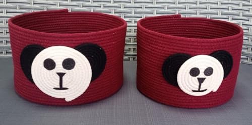 2 ADET 26 * 26CM OYUNCAK SEPETİ EL EMEĞİ BORDO