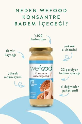 Wefood Badem Sütü Konsantresi (Şekersiz,%100 Badem) 220 gr