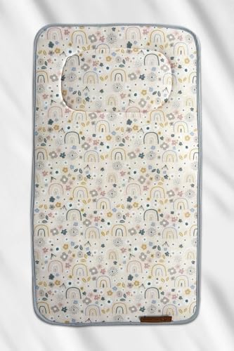 rivaistanbul Gökkuşağı Desenli Yenidoğan Alt Açma Değiştirme Pedi Minderi Örtüsü