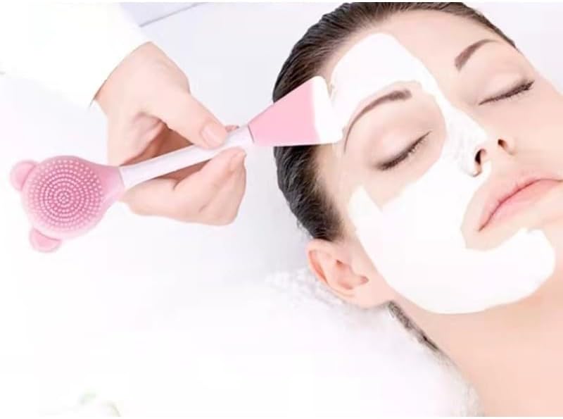 Figiza Silikon Yüz Temizleme Fırçası ve Maske Spatulası – Cilt Bakım Ürünleri Uygulama Seti | Esnek, Hijyenik, Taşınabilir ve Cilt Dostu Silikon