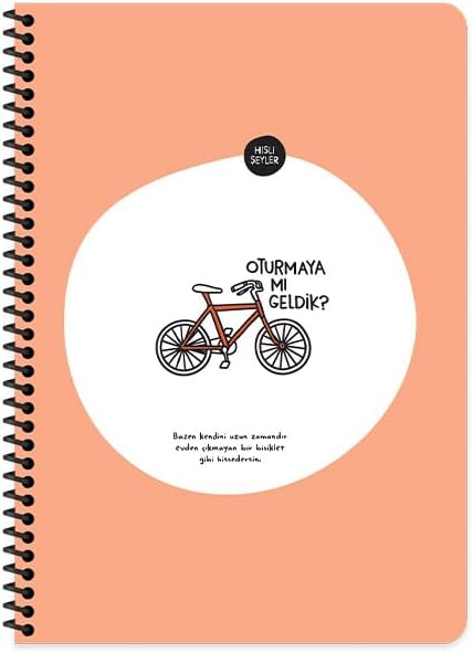 A4 80 Yaprak Çizgili Spiral Stickerli Defter Oturmaya Mı Geldik?