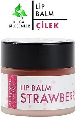 Polente Natural - Çilekli Lip Balm - Nemlendirici Dudak Kremi (10 ML)