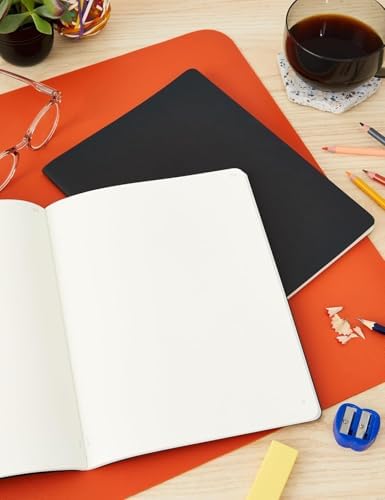 Smart Cahier Dergileri Beyaz Sayfalı 2'li Dijital Kayık Seti, Kalem+ ile Uyumlu, Karton Kapak, Ekstra Geniş Format 19 x 25 cm, Siyah, 120 Sayfa