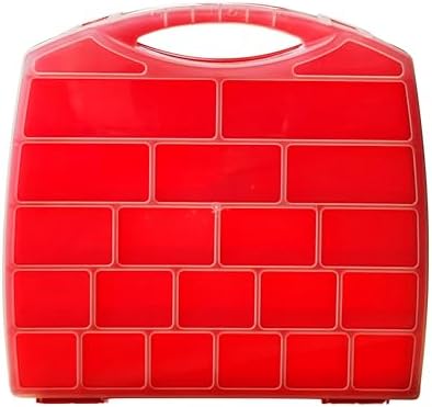 20 Bölmeli Organizer, Küçük Parçalar Saklama Kutusu, Şeffaf Plastik Alet Düzenleyici Saklama Kutusu Vidalar, Cıvatalar, Çiviler, Boncuk için Avandanlık Kırmızı