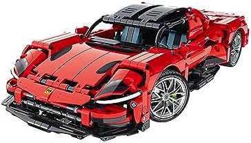 1/14 Süper Araba Kırmızı 1131 Parça