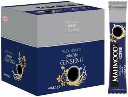 Mahmood Coffee Arabica Ginseng Aromalı Çözünebilir Granül Kahve 2,5g x 48