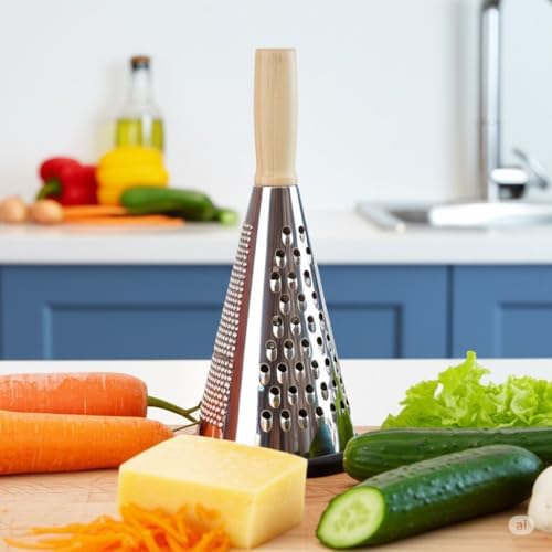 PAÇİ Steel Serisi Paslanmaz Çelik Bambu Saplı Rende