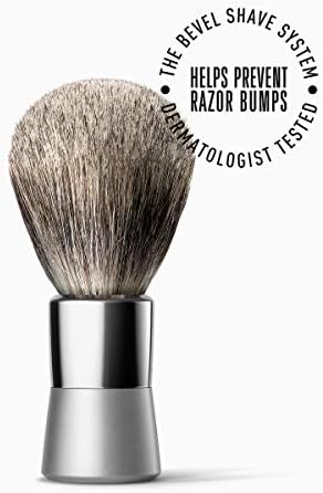 Bevel Lüks Tıraş Fırçası - Güvenlik Jilet ile Kullanım için Vegan Saç Fırçası, Jilet Çarpmalarını Önlemeye Yardımcı Olmak İçin Cildi Pul Eder