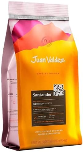 Juan Valdez Santander Single Origin Orta Kavrulmuş Çekirdek Kahve, Dengeli, 454gr