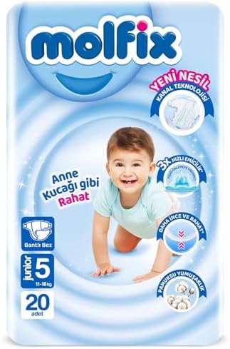 Molfix 5 Beden Junior bantlı Bez (1 x 20 Adet)