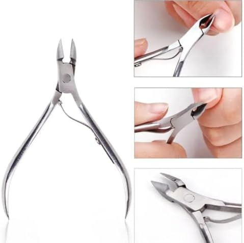 Mecno Beauty Tırnak Eti Pensesi, Paslanmaz Çelik, 9.6 cm, Metalik Gri, Batık Tırnak Bakımı İçin, MB-TIM-002