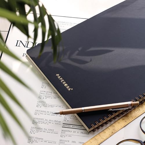 A4 Siyah Karton Kapak 70 Yaprak 110 gram Noktalı Not Defteri