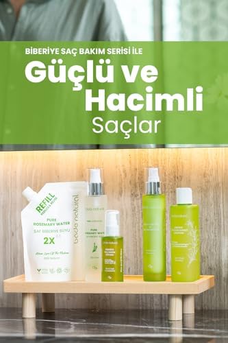 Bade Natural Biberiye Suyu Dökülme Karşıtı ve Saç Uzamasını Destekleyici Saç Toniği%100 Doğal ve Saf 30 ml