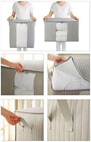 2'li Pvc Pencereli Gri Renk Kapitone Hurç Set 1 Adet 45 x 30 x 50/1 Adet 60 x 43 x 35 cm