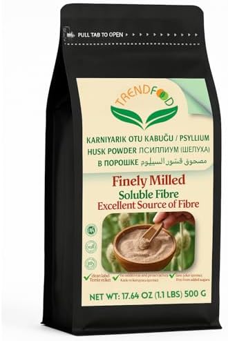 %100 Doğal Psyllium Husk Tozu – 500 g (Karnıyarık Otu kabuğu Tozu) – Glutensiz, Yüksek Lifli, Keto & Vegan Dostu
