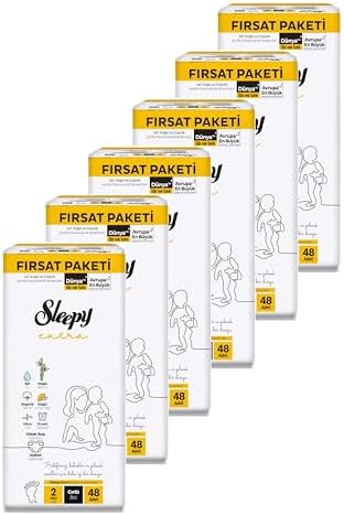 Sleepy Extra Günlük Aktivite Fırsat Paketi Bebek Bezi 2 Numara Mini 288 Adet