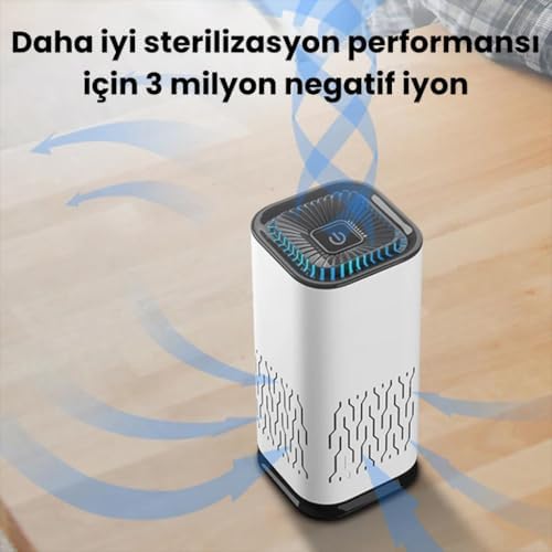 Araba Hava Temizleyici Araç Kötü Koku Önleyici Air Purifier Araba Ev Ofis Hava Temizleyici Beyaz