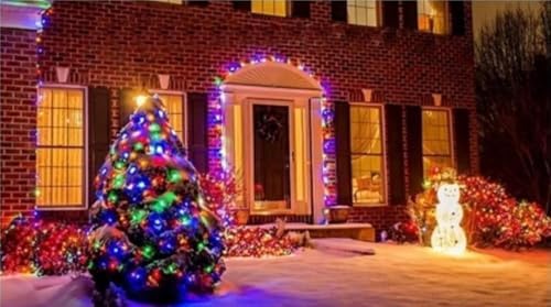 30 Metre Fişli RGB Led Işık Yılbaşı Ağacı Işığı Led Ampül Çam Ağacı Balkon Merdiven Salon Yada Oda Süslemelerinde Kullanıma Uygun 220v Prizden Enerjisini Alır