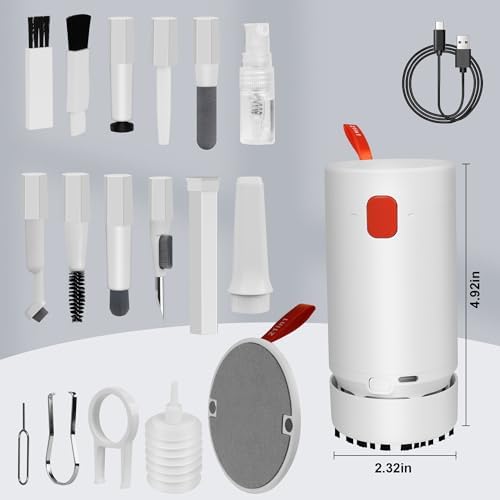 Gotye 21'i 1 arada klavye temizleme seti, dizüstü bilgisayar, iPad,, kamera, kulaklık temizliği, çok fonksiyonlu bilgisayar ekranı temizleme fırçası araçları için mini elektrikli süpürge