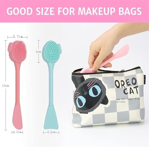 Bolivia's Temizleme Fırçası, Silikon Yüz Bakım Aracı ile Derin Gözenek Arındırma, Çift Taraflı Peeling ve Masaj Desteği, Hassas Ciltler İçin Özel Tasarım, Yeşil ve Pembe Renk Alternatifleri