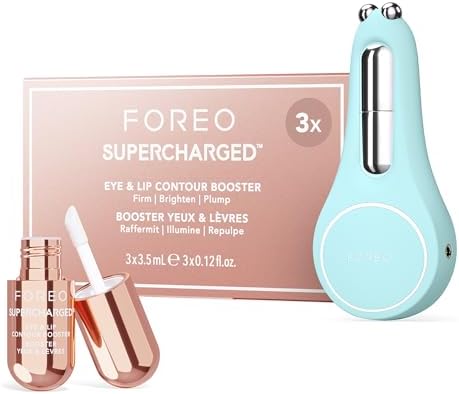 Foreo A Wink 'n' a Smile Paketi - BEAR 2 eyes&lips Mikro Akım Masaj Cihazı + Foreo SUPERCHARGED Göz, Dudak Çevresi Güçlendirici Serum 3x3.5ml
