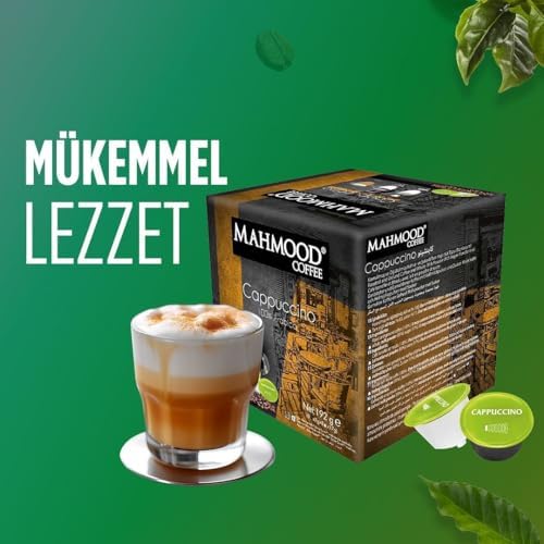 Mahmood Coffee Cappuccino Kapsül Kahve, Dolce Gusto Uyumlu, 24gr (8'li paket)