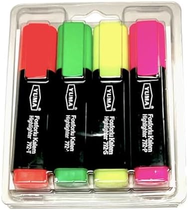 YAPI Fosforlu Blisterli Kalem 4 Lü Ym-792-4