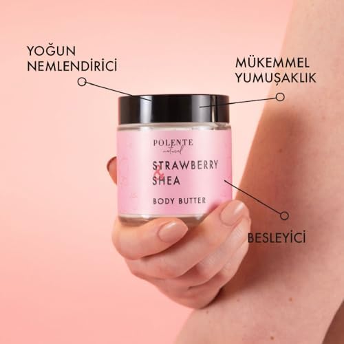 Polente Natural - Çilek & Shea Body Butter/Yoğun Vücut Nemlendiricisi (100 ml)