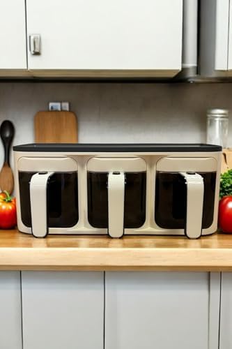 Evle Stantlı Fayansa Yapışabilen 3'Lü Baharatlık Seti,